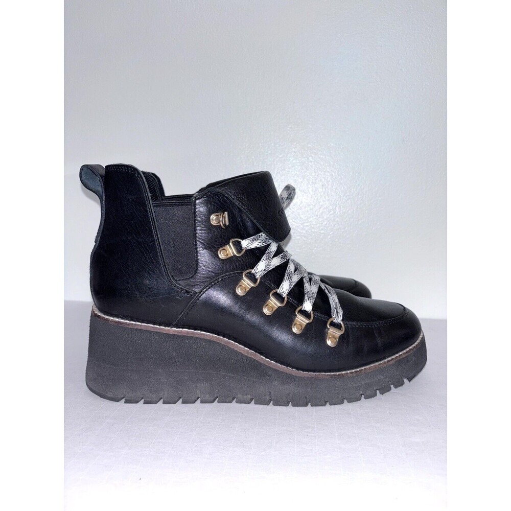 Cole Haan ZeroGrand Explorer Black Waterproof Wedge Boot Women 9.5B Style W15450